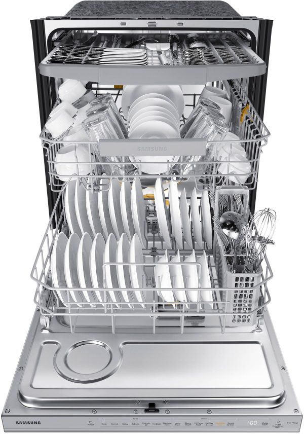 Samsung - Smart 42dBA Dishwasher with StormWash+ and Smart Dry - Stainless steel - Image 8
