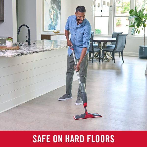Rubbermaid Reveal Spray Microfiber Floor Cleaning Kit for Laminate and Hardwood Floors， Spray Mop with Reusable Washable Pads， Commercial - Image 11