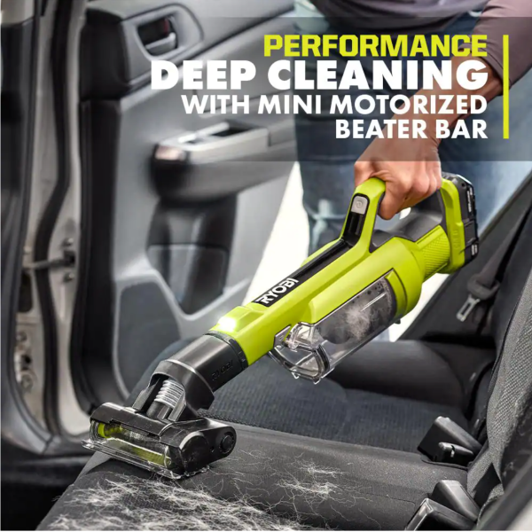 Ryobi One+ 18V Cordless Hand Vacuum With Powered Brush (Tool Only) - Image 3