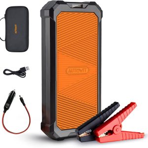 SuperCap 2 Portable Car Jump Starter, 12V Super Capacitor Jump Starter (Up to 7.0L Gas, 4.0L Diesel Engine), Super Safe Battery-Less Jump Starter with Carrying Case and Quick Charge, Orange