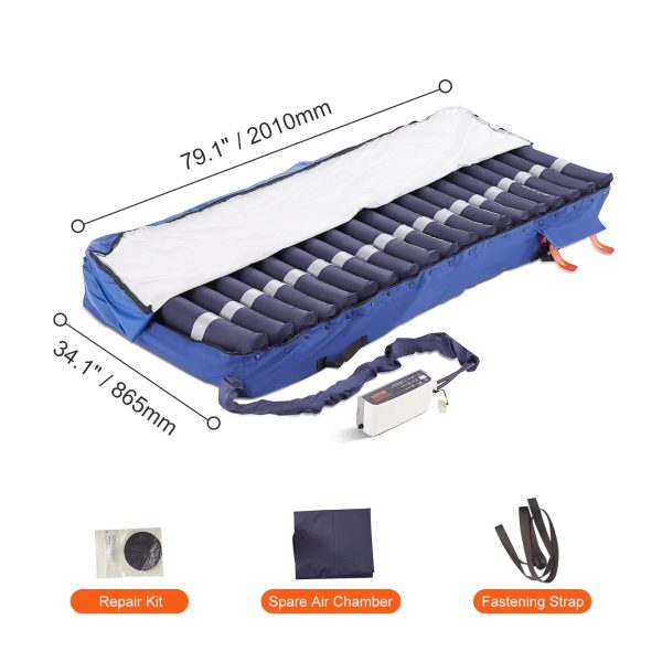 SKYSHALO Alternating Pressure Mattress, Dual-Layer Low Air Loss Hospital Replacement Mattress, Medical Bed Topper for Pressure Ulcers and Bed Sores - Variable, Inflatable Pressure Pump System - Image 8