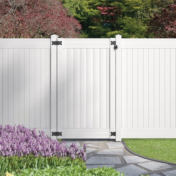 Somerset 6 ft. x 42 in. White Vinyl Privacy Fence Gate - Image 4