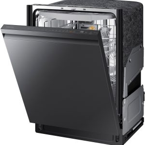 Samsung - Smart 42dBA Dishwasher with StormWash+ and Smart Dry - Black stainless steel