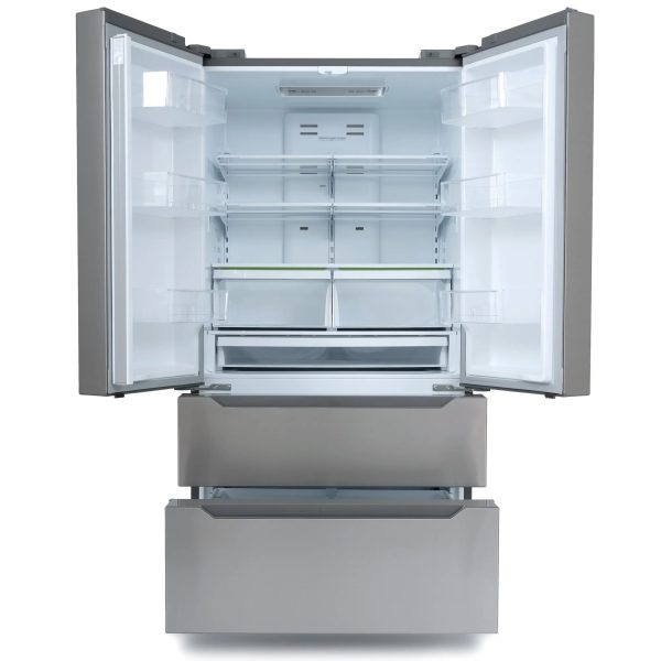 Cosmo 4 Piece Kitchen Appliance Packages with 30" Freestanding Electric Range 30" Wall Mount Hood 24" Built-in Integrated Dishwasher & French Door Refrigerator Kitchen Appliance Bundles - Image 7
