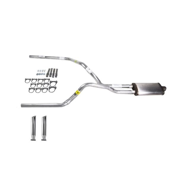 Silverado 88-95 dual exhaust 2.5 pipe Stainless muffler RC Tip - Image 2