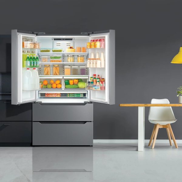 Cosmo 4 Piece Kitchen Appliance Packages with 30" Freestanding Electric Range 30" Wall Mount Hood 24" Built-in Integrated Dishwasher & French Door Refrigerator Kitchen Appliance Bundles - Image 16
