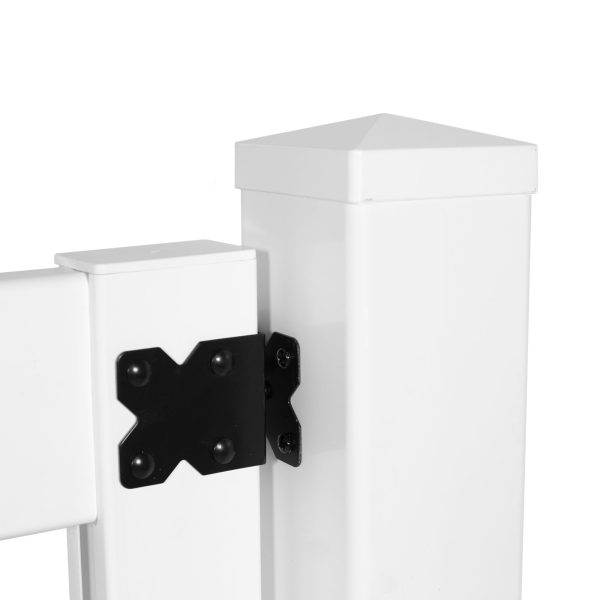 Somerset 6 ft. x 42 in. White Vinyl Privacy Fence Gate - Image 3