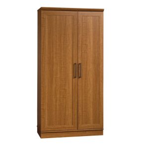 Sauder HomePlus 71" Tall 2-Door Multiple Shelf Wood Storage Cabinet， Sienna Oak Finish