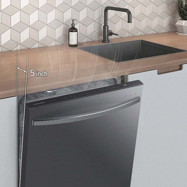 Samsung - Smart 42dBA Dishwasher with StormWash+ and Smart Dry - Black stainless steel - Image 4