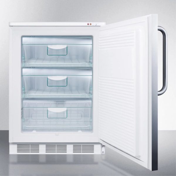 Summit Appliance 2.5 cu ft Medical built-in- under- counter Manual Defrost Upright Freezer, Stainless Steel - Image 4