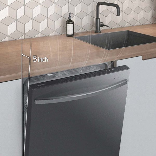 Samsung - Smart 44dBA Dishwasher with StormWash+ - Black stainless steel - Image 4