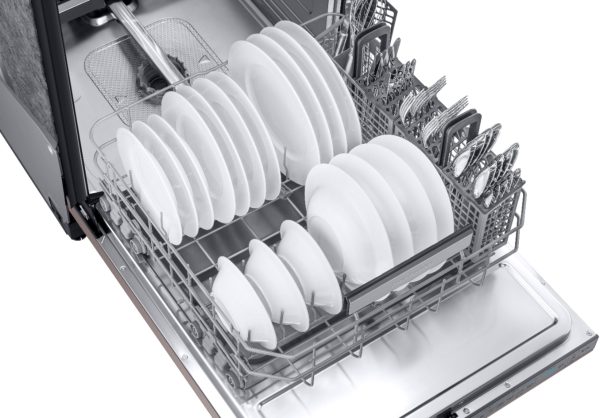 Samsung - Linear Wash 24" Top Control Built-In Dishwasher with AutoRelease Dry, 39 dBA - Tuscan stainless steel - Image 5