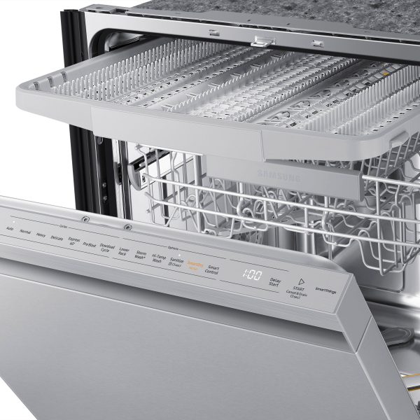 Samsung - Smart 42dBA Dishwasher with StormWash+ and Smart Dry - Stainless steel - Image 2