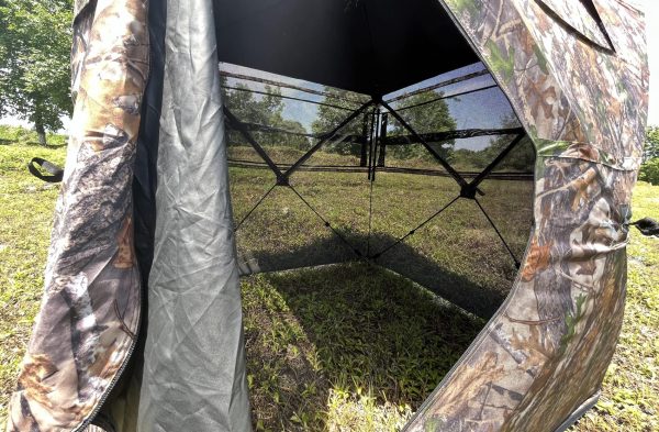 CROSS MARS Portable 2-3 Person 270 Degree See Through Hunting Blind Ground Camouflage Pop Up Hub Turkey Deer Blinds Tent - Image 5
