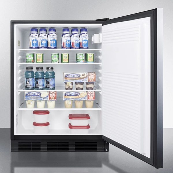 Summit Appliance 33.25 x 23.63 x 23.5 in. Built-In Undercounter All-Refrigerator, Black Cabinet - Image 4