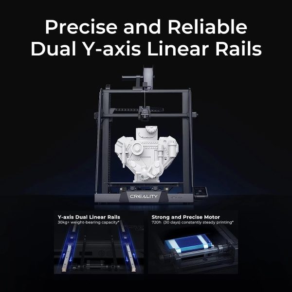 Official Creality CR-M4 FDM 3D Printer with Gift 1KG PETG Filament Sprite Dual-Gear Direct Extruder 300°C Hotend 25-Point CR Touch Auto-Leveling Flexible Fast-Heating Bed 17.71x17.71x18.5in Print Size - Image 3