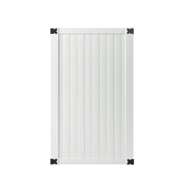 Somerset 6 ft. x 42 in. White Vinyl Privacy Fence Gate
