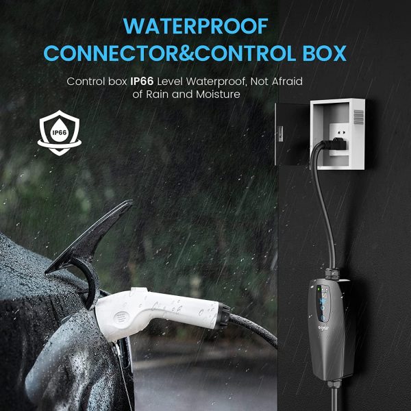 ORICO EV Charger Level 1 Level 2 Portable Electric Vehicle Charger 4-Gear Charging Speed Adjustable, NEMA 5-15P 110V-240V 16 Amp with 32.8 ft Extension Cord and Storage Bag - Compatible with J1772 EVs - Image 2