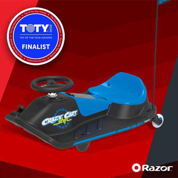 Razor Crazy Cart Shift - Blue, Electric Drifting Go Kart for Kids - 12V Powered Ride-On, Unisex - Image 4
