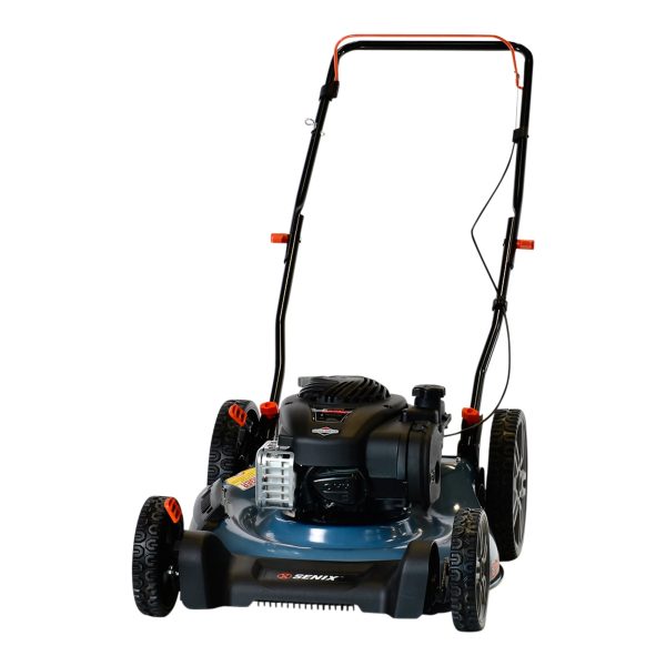 SENIX 21In Gas Lawn Mower, 125cc 4-Cycle Briggs & Stratton Engine, 2-In-1 Push Lawnmower, 6 Height Adjustment with 11In Rear Wheels, LSPG-M4 - Image 3