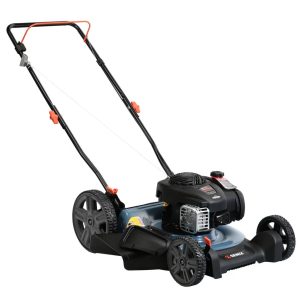 SENIX 21In Gas Lawn Mower, 125cc 4-Cycle Briggs & Stratton Engine, 2-In-1 Push Lawnmower, 6 Height Adjustment with 11In Rear Wheels, LSPG-M4