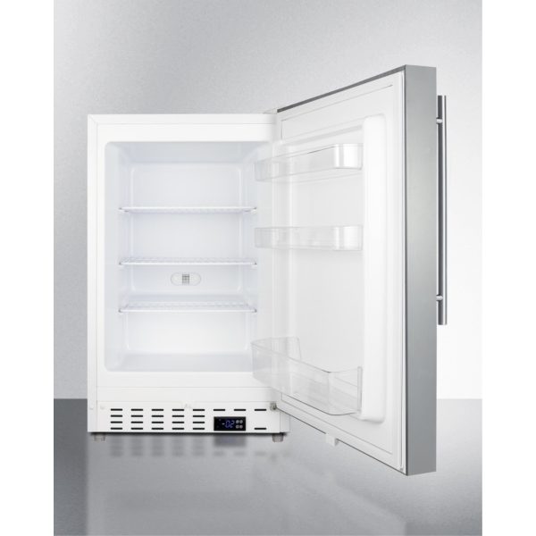 Summit Appliance ALFZ36CSSHV 32 x 19.88 x 22.5 in. ADA Compliant Built-In Freestanding Manual Defrost All-Freezer, Stainless Steel - Image 3