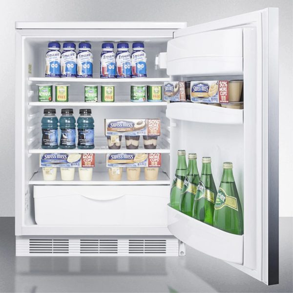 Summit Appliance 33.5 x 23.63 x 23.5 in. Built-In Undercounter All-Refrigerator, White Cabinet - Image 4