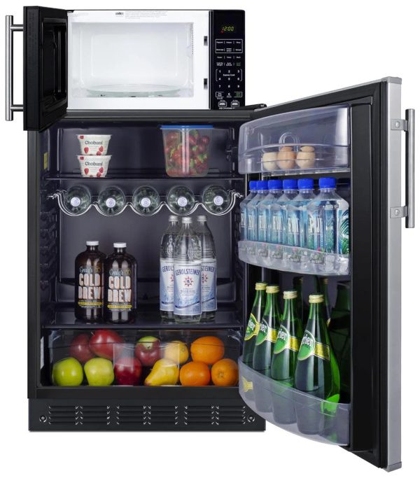 Summit MRF6BK2SSA Microwave & Refrigerator Combination with Allocator - Image 4