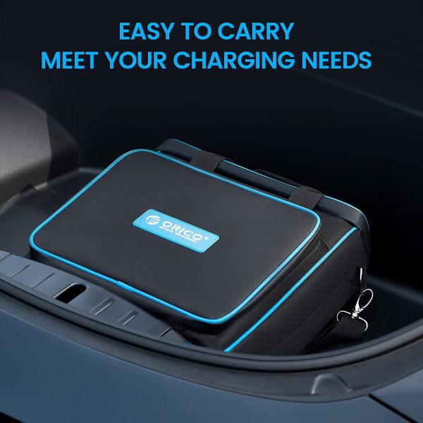 ORICO EV Charger Level 1 Level 2 Portable Electric Vehicle Charger 4-Gear Charging Speed Adjustable, NEMA 5-15P 110V-240V 16 Amp with 32.8 ft Extension Cord and Storage Bag - Compatible with J1772 EVs - Image 5
