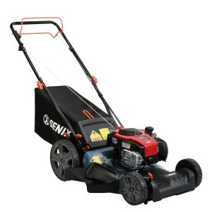 SENIX Self-Propelled Gas Lawn Mower, 21-Inch, 150 cc 4-Cycle Briggs & Stratton Engine, 3-In-1 Single Speed Lawnmower, 6-Position Height Adjustment with 11-Inch Rear Wheels, LSSG-M1, Blue