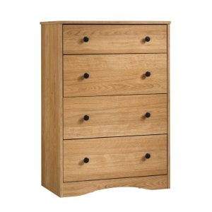 Sauder Beginnings 4-Drawer Dresser， Highland Oak Finish