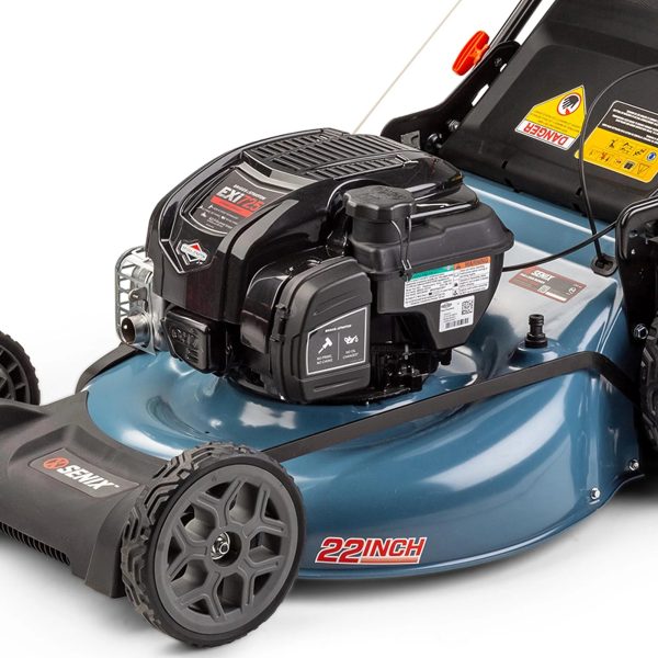 SENIX 22in 163cc 4-Cycle Gas Self-Propelled Mower, 3-in-1, Variable Speed, 11in Rear Wheels, LSSG-H2 - Image 8
