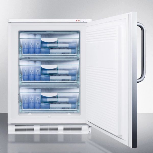Summit Appliance 2.5 cu ft Medical built-in- under- counter Manual Defrost Upright Freezer, Stainless Steel - Image 3