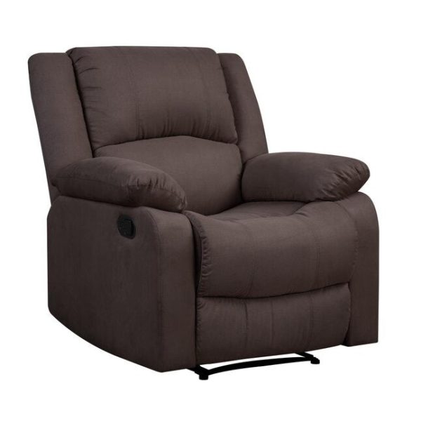 Relax A Lounger Chocolate Microfiber Recliner - Image 4