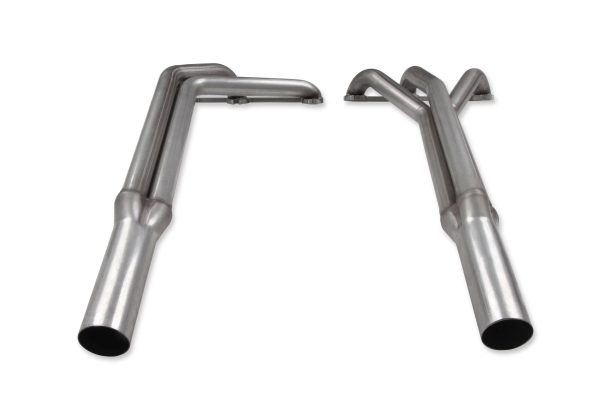 Flowtech 11587FLT Upright Headers 1-1/2" Primary, 20" Long, 27" tall, 2-1/2" x 10" Collector - 409SS Natural Finish - Image 4