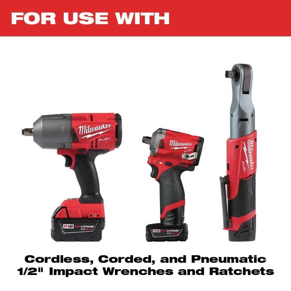 Milwaukee 49-66-7016 29-Piece SHOCKWAVE Impact Duty 1/2 in. Drive SAE and Metric Deep 6 Point Socket Set - Image 6