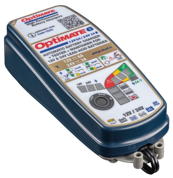 Tecmate OptiMate 6 12V 6A/24V 3A Battery Charger & Maintainer (TM-371) - Image 2