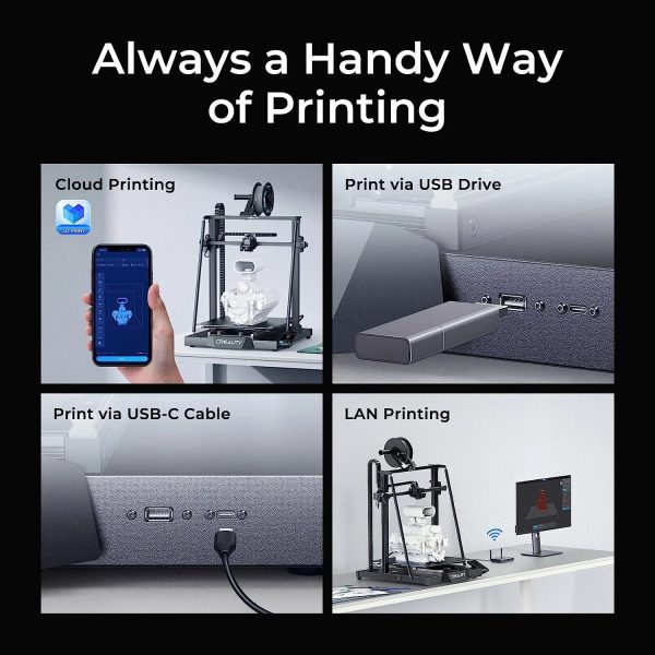 Official Creality CR-M4 FDM 3D Printer with Gift 1KG PETG Filament Sprite Dual-Gear Direct Extruder 300°C Hotend 25-Point CR Touch Auto-Leveling Flexible Fast-Heating Bed 17.71x17.71x18.5in Print Size - Image 5