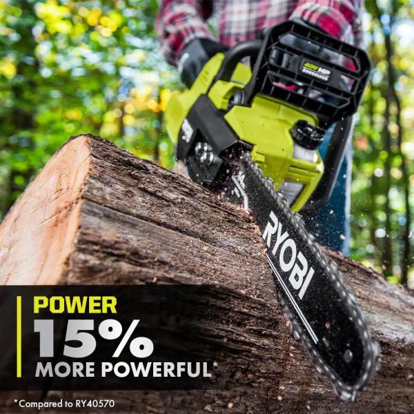 RYOBI RY405010BTL 40V HP Brushless 14 in. Cordless Battery Chainsaw (Tool Only) - Image 4