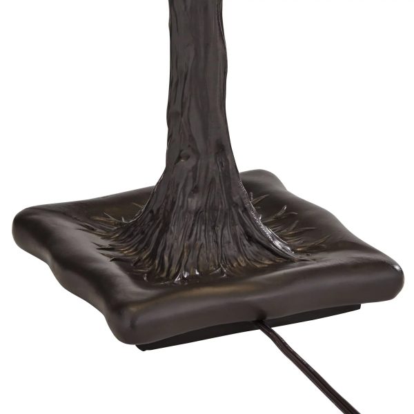 Robert Louis Tiffany Cherry Rustic Table Lamp 26" High Dark Bronze Cherry Blossom Stained Art Glass Shade for Bedroom Living Room Bedside Nightstand - Image 7