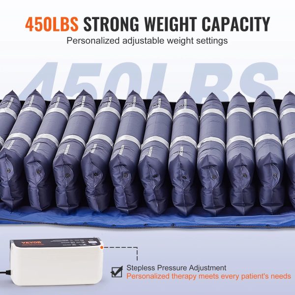 SKYSHALO Alternating Pressure Mattress, Dual-Layer Low Air Loss Hospital Replacement Mattress, Medical Bed Topper for Pressure Ulcers and Bed Sores - Variable, Inflatable Pressure Pump System - Image 3