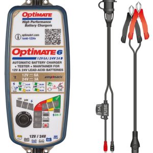 Tecmate OptiMate 6 12V 6A/24V 3A Battery Charger & Maintainer (TM-371)