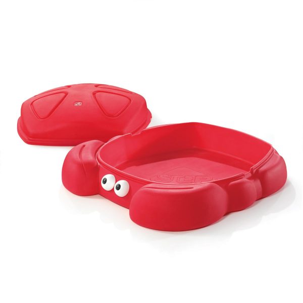 Step2 Crabbie Sandbox Kids Plastic Outdoor Sandbox with Cover - Image 5