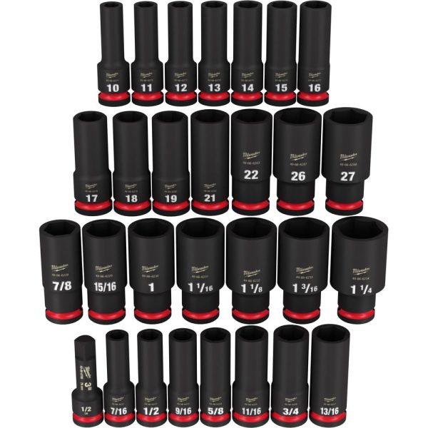 Milwaukee 49-66-7016 29-Piece SHOCKWAVE Impact Duty 1/2 in. Drive SAE and Metric Deep 6 Point Socket Set - Image 14