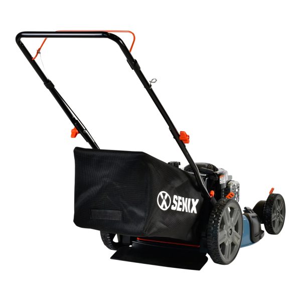 SENIX 21-Inch Push Lawnmower, 140 cc 4-Cycle Briggs & Stratton Engine, 3-in-1 Mower, Prime & Pull, 6-Position Height Adjustment with 11-Inch Rear Wheels, LSPG-M7 - Image 4
