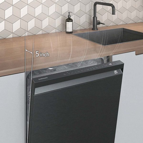 Samsung - Smart 44dBA Dishwasher with StormWash+ - Black stainless steel - Image 5