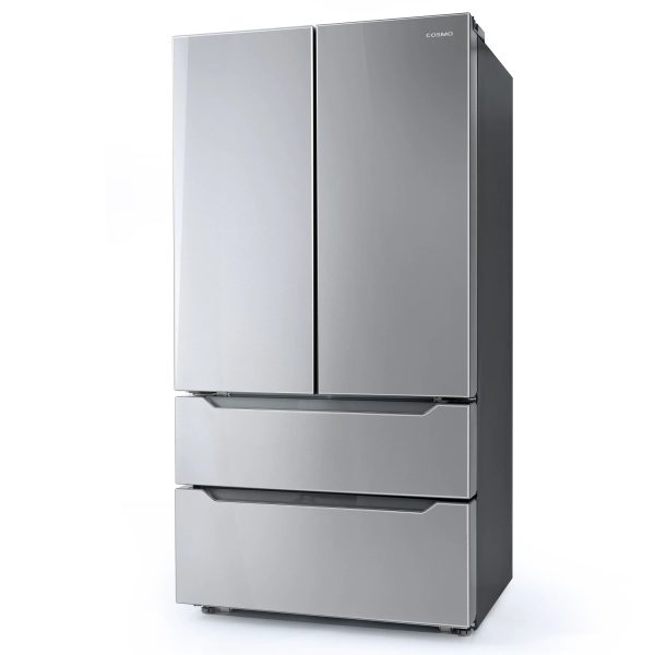 Cosmo 4 Piece Kitchen Appliance Packages with 30" Freestanding Electric Range 30" Wall Mount Hood 24" Built-in Integrated Dishwasher & French Door Refrigerator Kitchen Appliance Bundles - Image 9