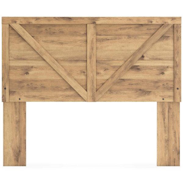 Signature Design by Ashley Larstin Rustic Crossbuck Panel Headboard ONLY, Queen, Light Brown - Image 2