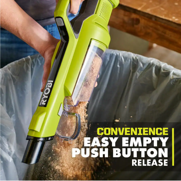 Ryobi One+ 18V Cordless Hand Vacuum With Powered Brush (Tool Only) - Image 5