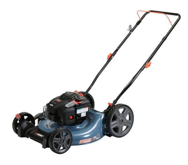 SENIX 21In Gas Lawn Mower, 125cc 4-Cycle Briggs & Stratton Engine, 2-In-1 Push Lawnmower, 6 Height Adjustment with 11In Rear Wheels, LSPG-M4 - Image 4